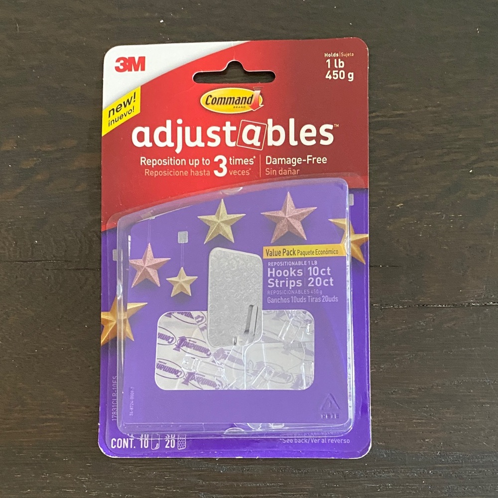 3M Command Adjustables Hooks and Strips